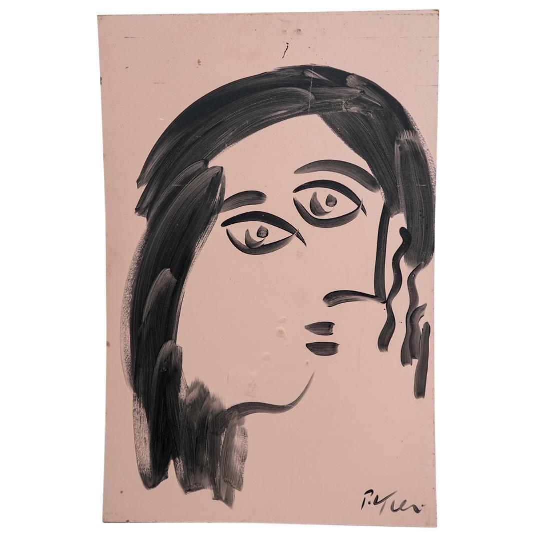 Peter Robert Keil (German, b. 1942) Portrait Oil on Board (1 of 3)