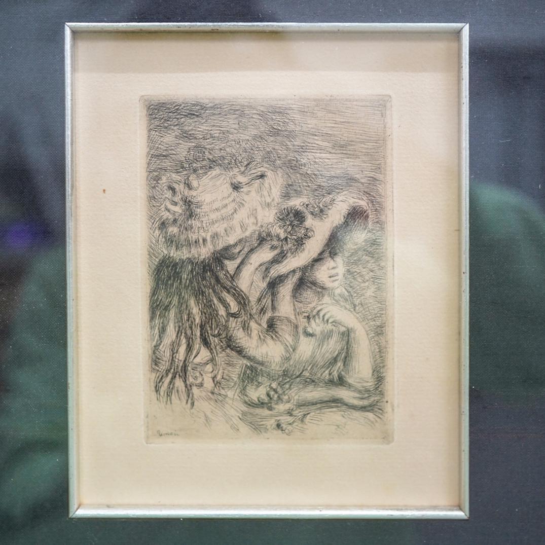 Auguste Renoir (French, 1841) "Le Chapeau Epingle" Etching (1 of 2)