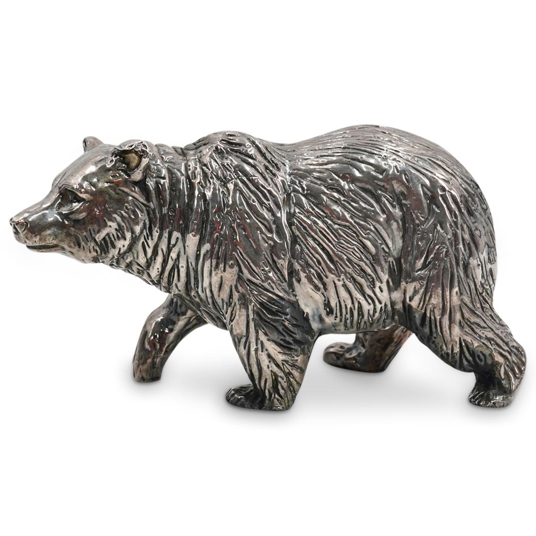 Sterling Silver Overlay Bear Figural Sculpture (1 of 4)