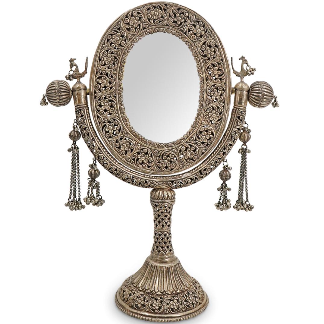 Southeast Asian Adjustable Vanity Silver Mirror (1 of 8)