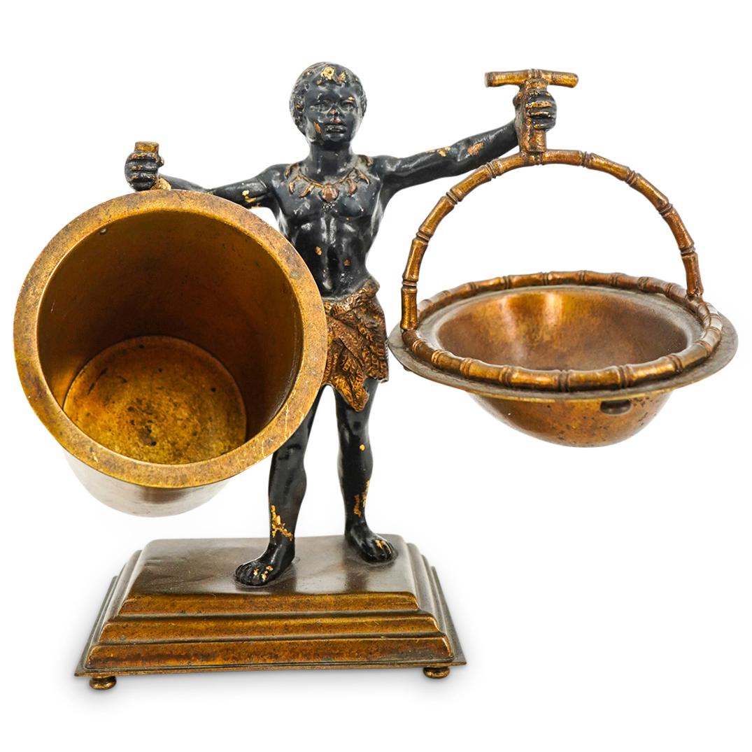 Antique Blackamoor Bronze Vanity Holder (1 of 4)
