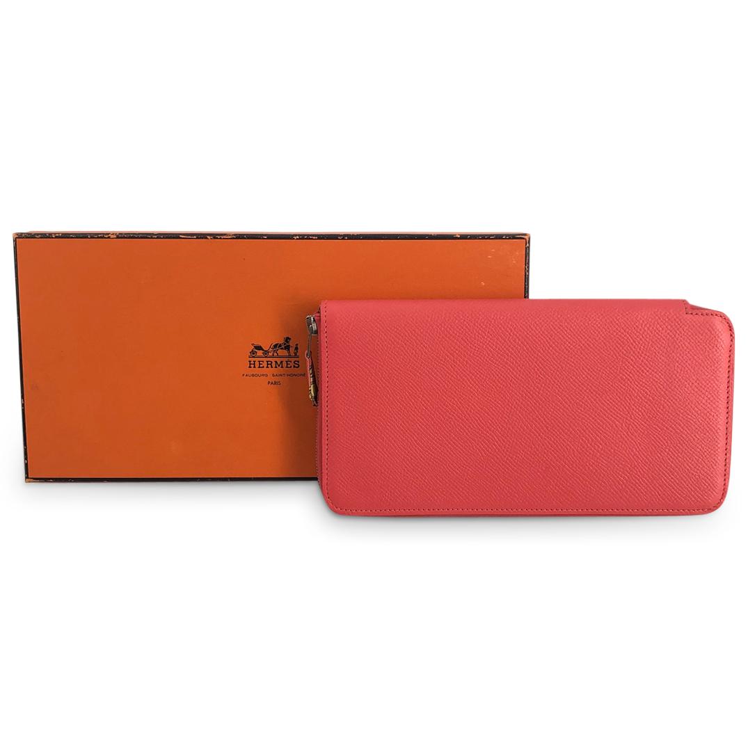 Vintage Hermes Salmon Pink Silk'in Clutch In Original Box (1 of 6)