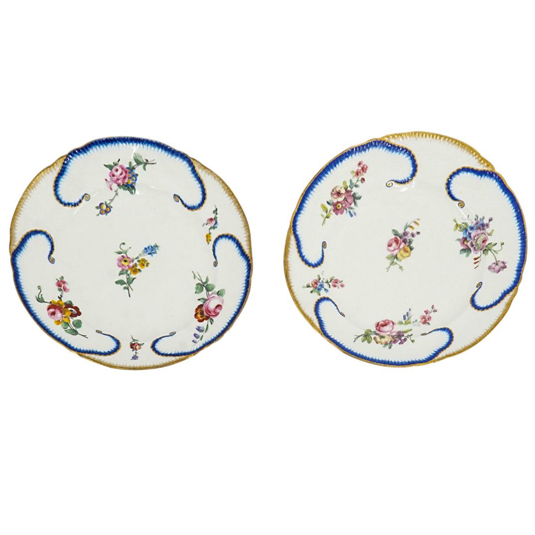 18th Cent. Pair of Sevres Porcelain Plates (1 of 6)