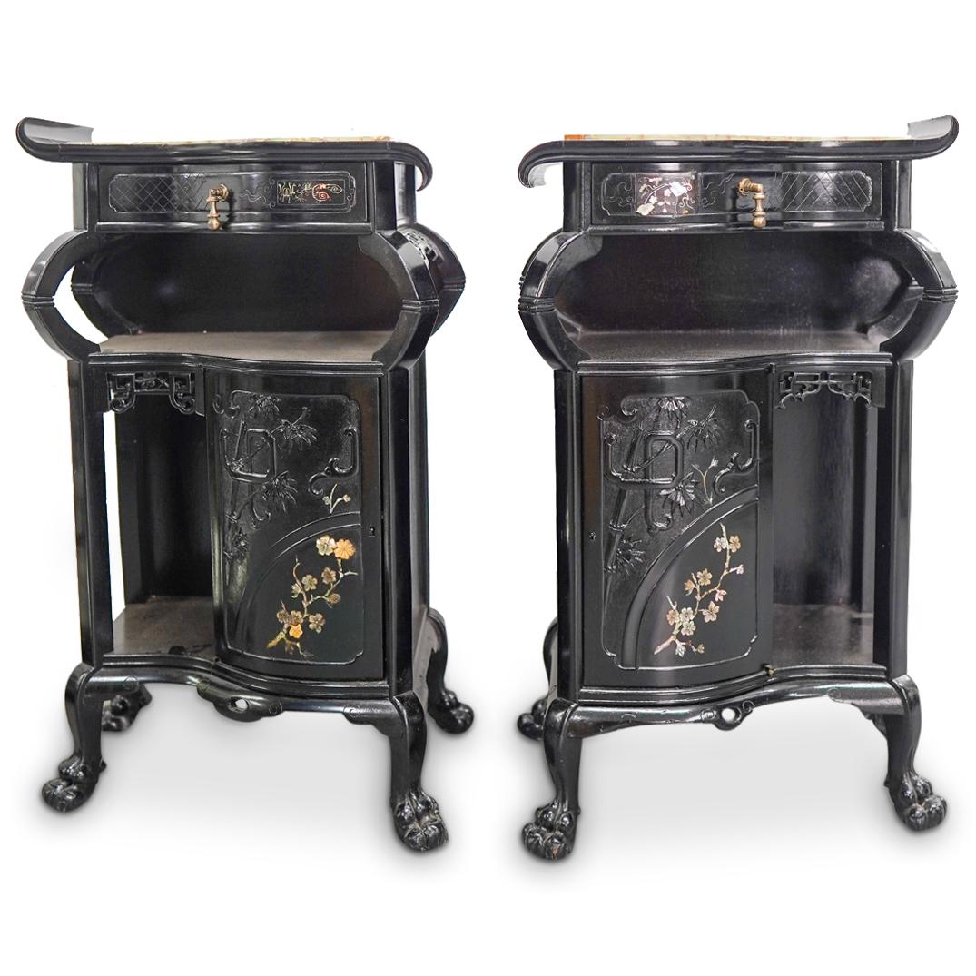 Probably Gabriel Viardot Chinoiserie Wood Side Tables (1 of 12)