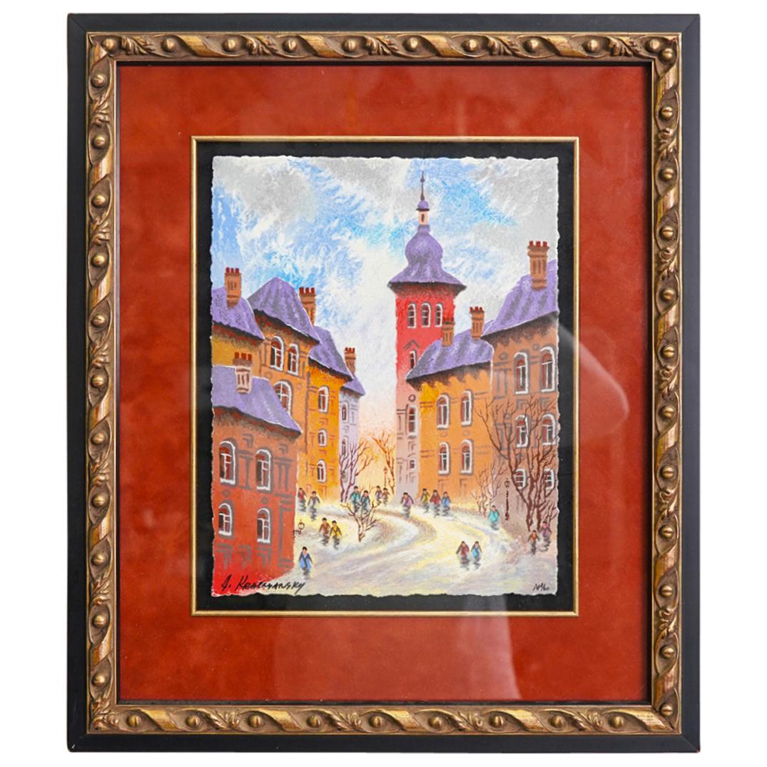Anatole Krasnyansky (Ukrainian, b. 1930) "Street of Old Prague" AP 8/60 Embellished Serigraph on (1 of 5)