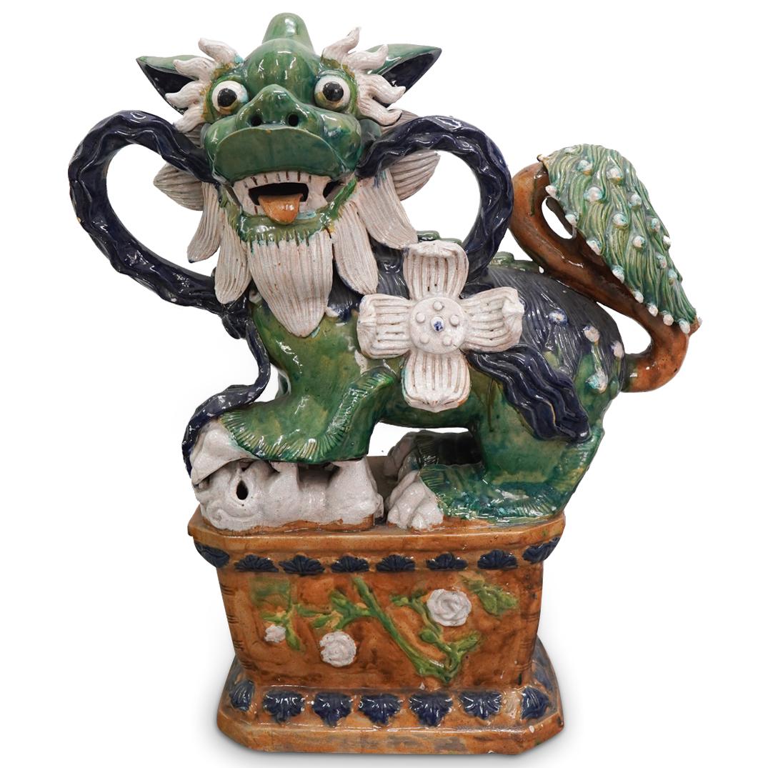 Chinese Sancai Glazed Ceramic Foo Dog (1 of 7)