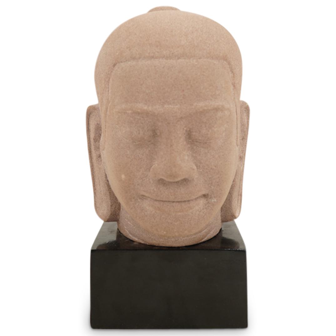 Vintage Cambodian Artisans Angkor Ceramic Buddha Head (1 of 4)