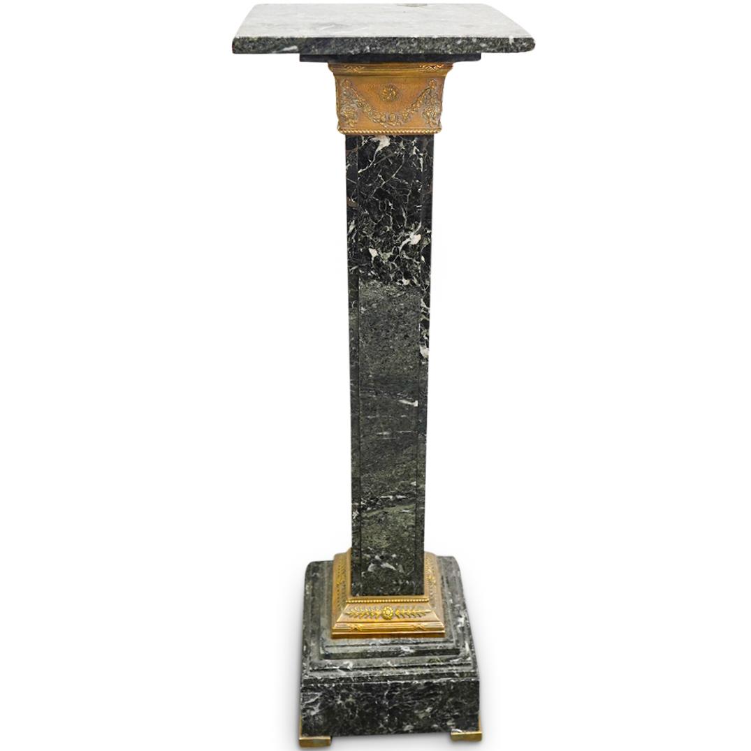 Italian Marble Pedestal W/ Bronze Trimmings (1 of 10)