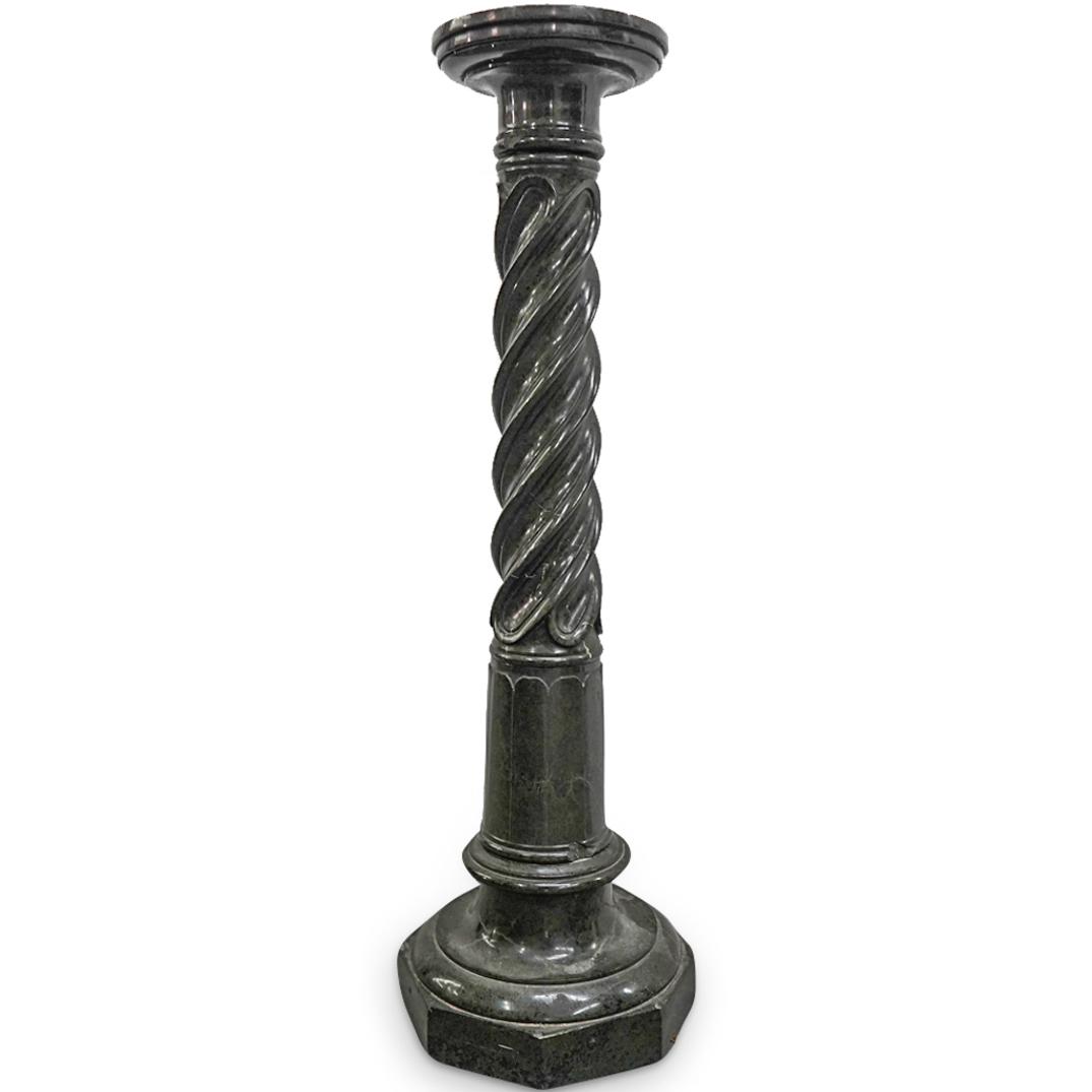 Ribbed Marble Pedestal (1 of 6)