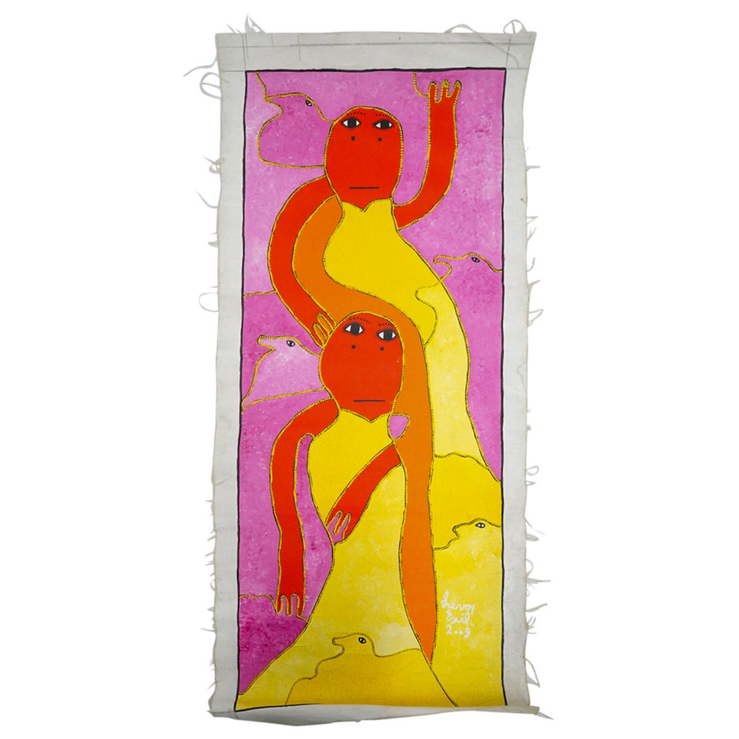 Levoy Exil (Haitian, b. 1944) Loas Acrylic on Canvas Painting (1 of 3)