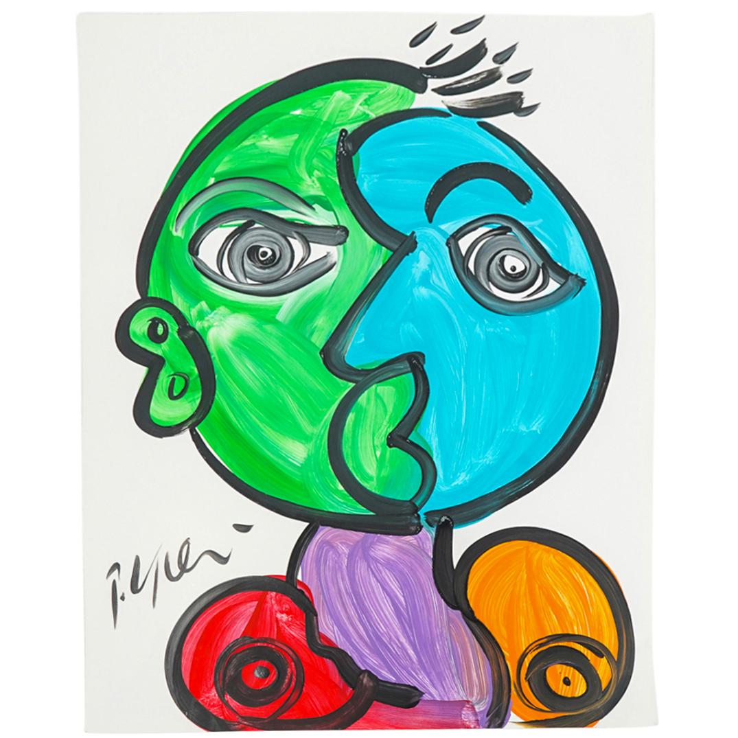 Peter Keil (German, 1942) Portrait Painting On Paper (1 of 4)