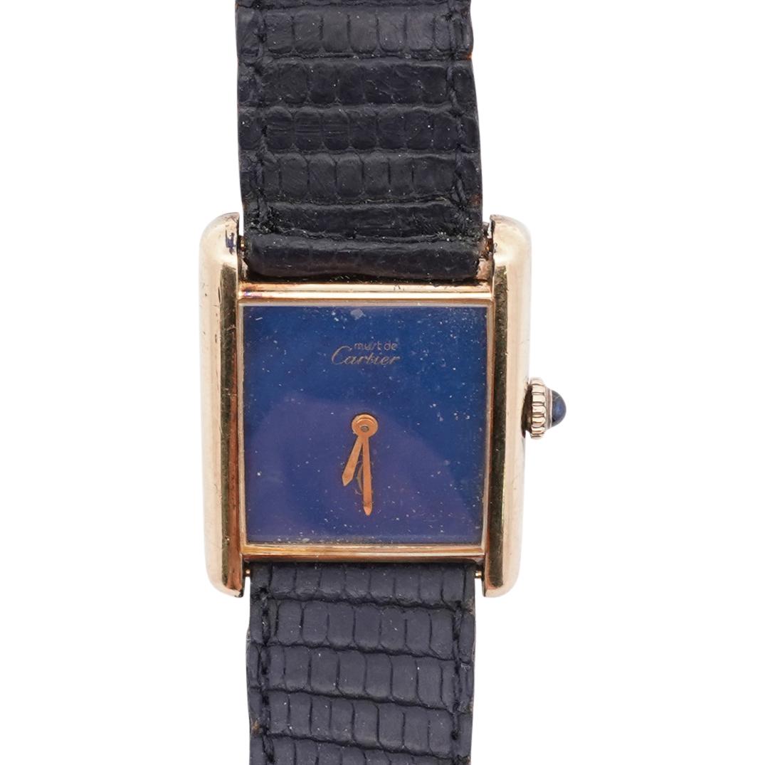 Vintage Cartier Vermeil and Lapis Watch (1 of 3)
