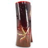 Japanese Red Glazed Scroll Ceramic Vase