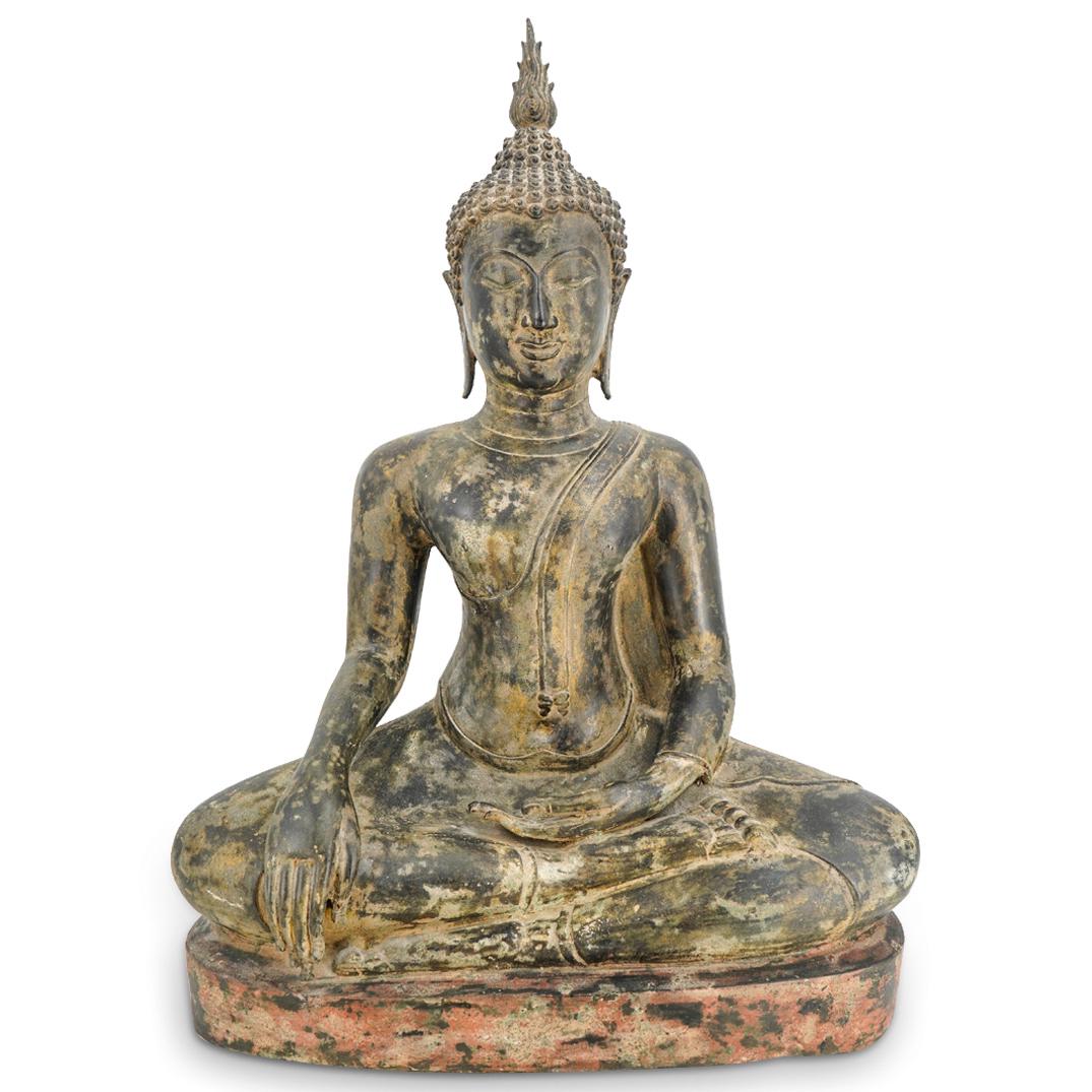 Large 19th Cent. Thai Bronze Buddha (1 of 10)
