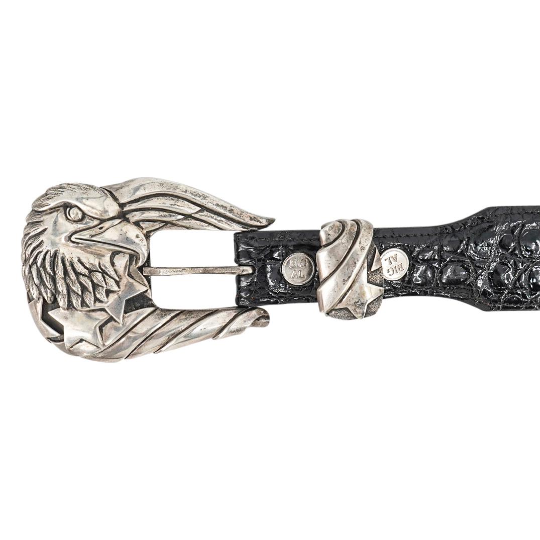 Limited Edition Big Al Alligator Leather Belt W/ Sterling Eagle Buckle (1 of 7)