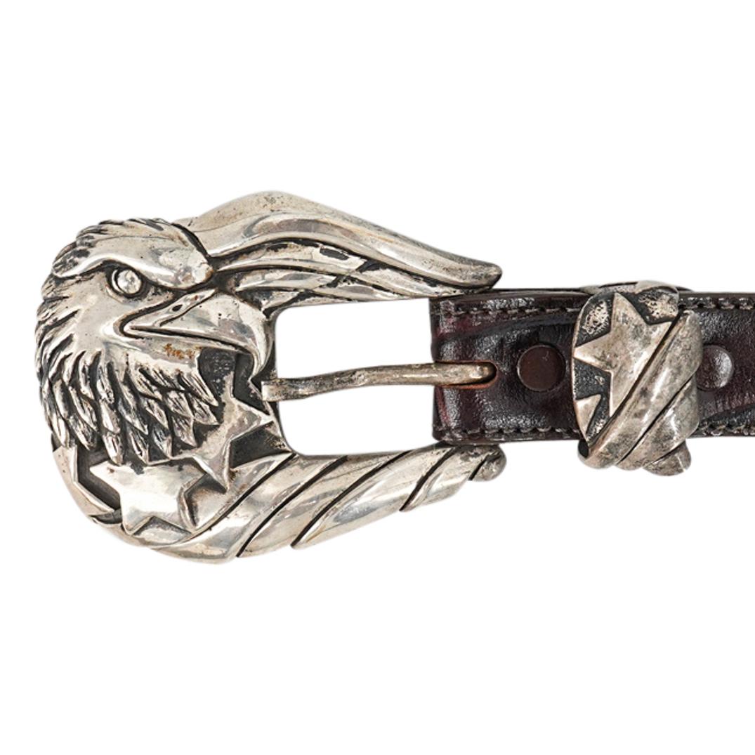 Big Al Alligator Leather Belt W/ Sterling Silver Eagle Buckle (1 of 5)