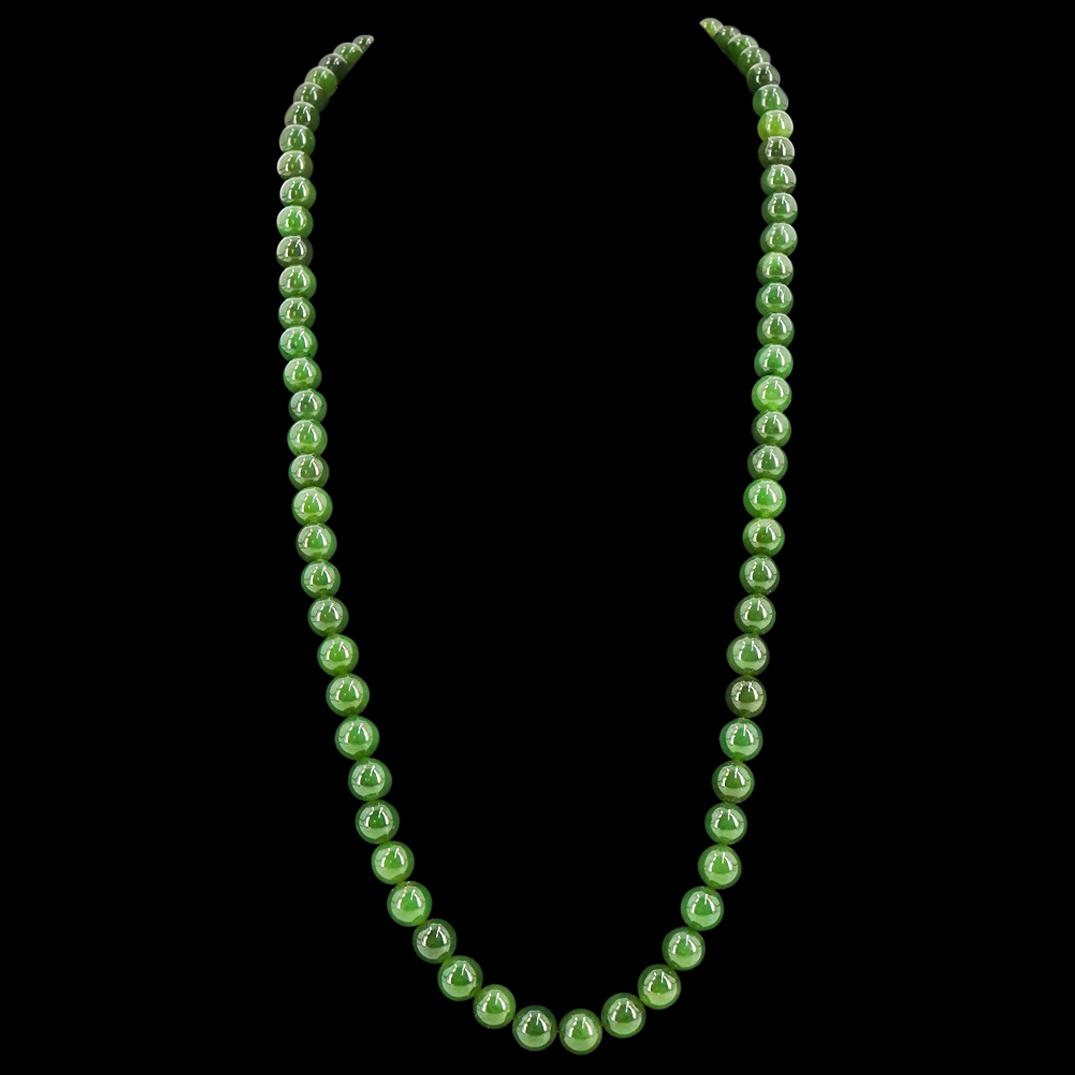 Antique Chinese Beaded Jade Necklace (1 of 3)