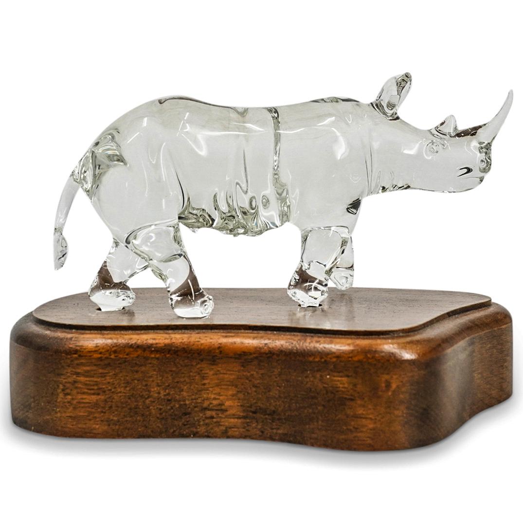 Hans Godo Frabel (German. 1941) Frabel Studios Glass Rhino (1 of 7)