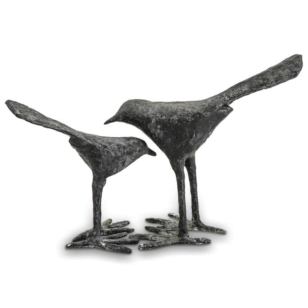 Pair Of Giacometti Style Patinated Metal Birds (1 of 8)