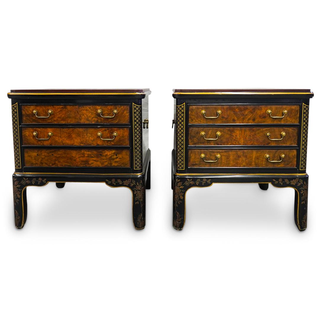 Pair of Maitland Smith Style Bedside Tables (1 of 8)