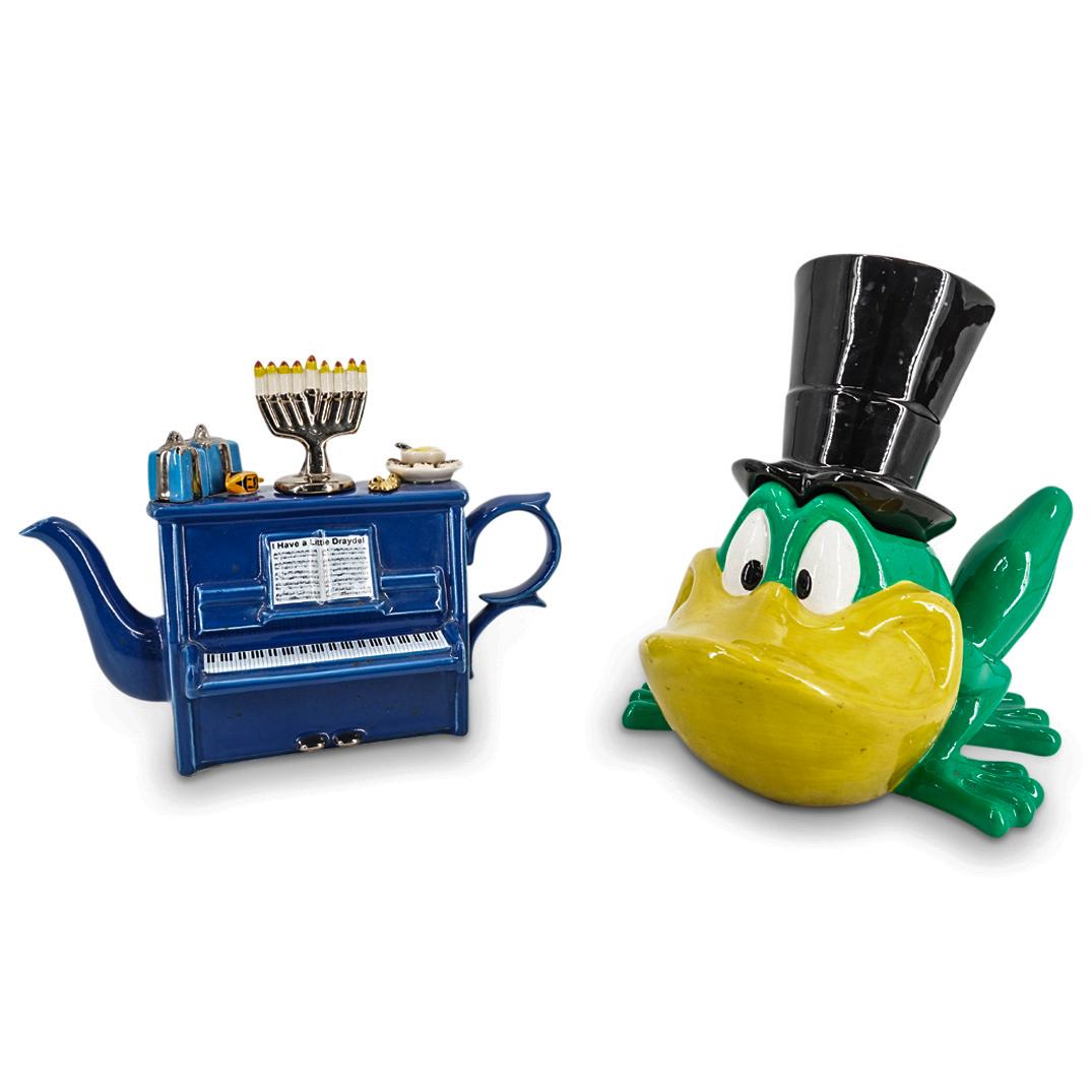 (2 Pc) Porcelain Collectors Item Cookie Jar And Teapot (1 of 12)