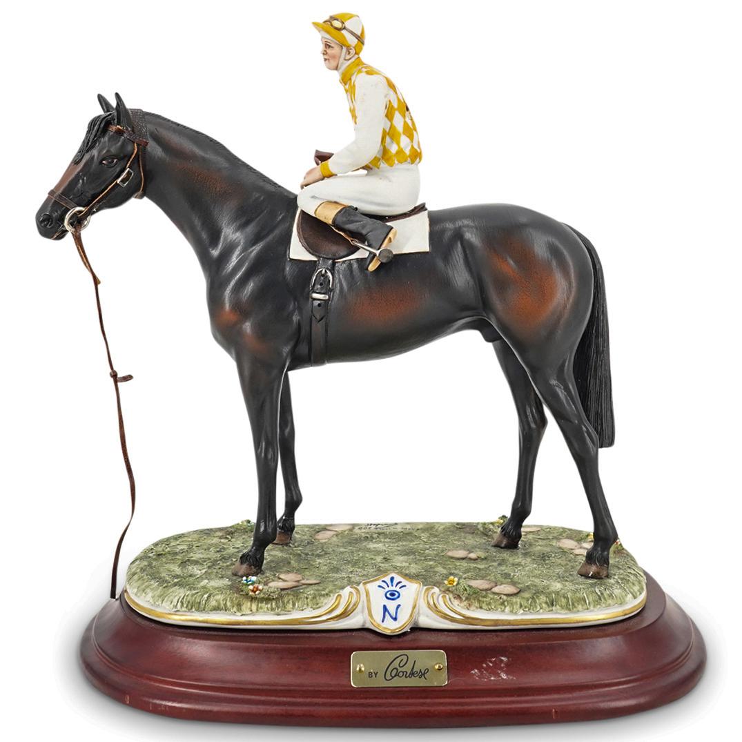 Capodimonte Porcelain Jockey Sculpture by Germano Cortese (1 of 6)