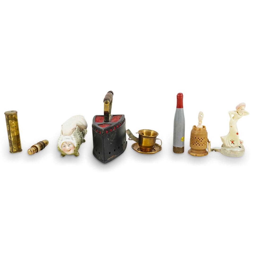 (8 Pc) Antique Sewing Tools & Measuring Tapes Collection (1 of 12)