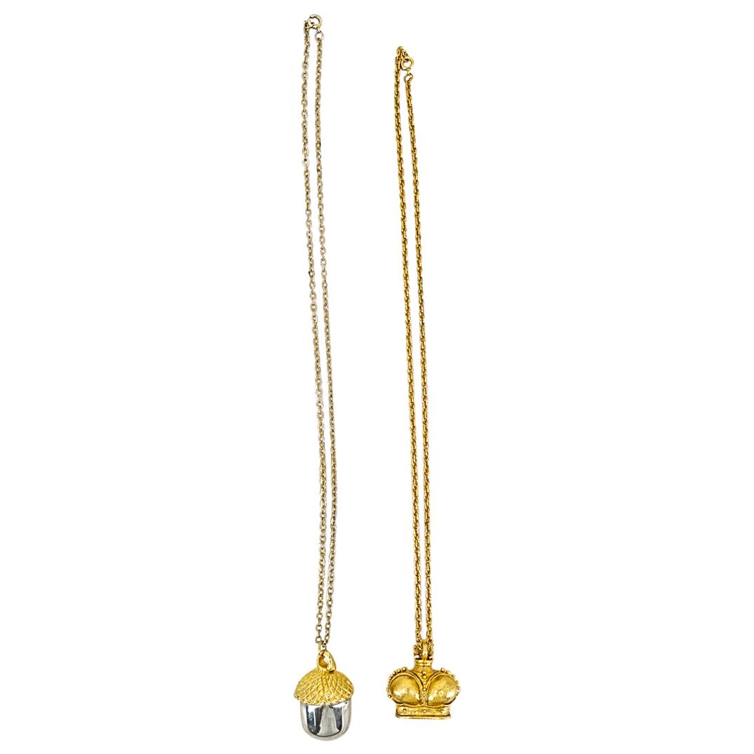 (2 Pc) Vintage Prince Matchabelli & NM Stange Solid Perfume Necklaces (1 of 8)