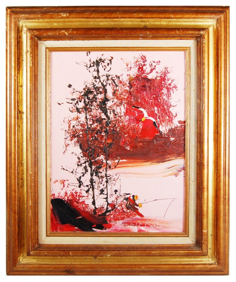 Morris Katz (1932-2010) oil on panel painting: DESCRIPTION: Morris Katz (1932-2010) oil on panel painting CIRCA: 1977 MADE IN: New York City, USA DIMENSIONS: H:24.5" L:19.5" RESERVE: None