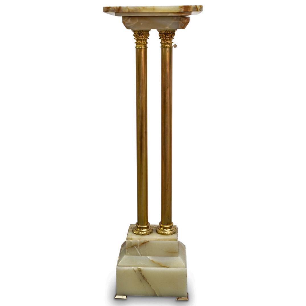 Antique French Dore & Onyx Pedestal (1 of 8)