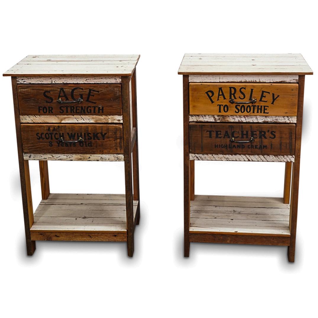 Pair of Rustic Apothecary Side Tables (1 of 13)