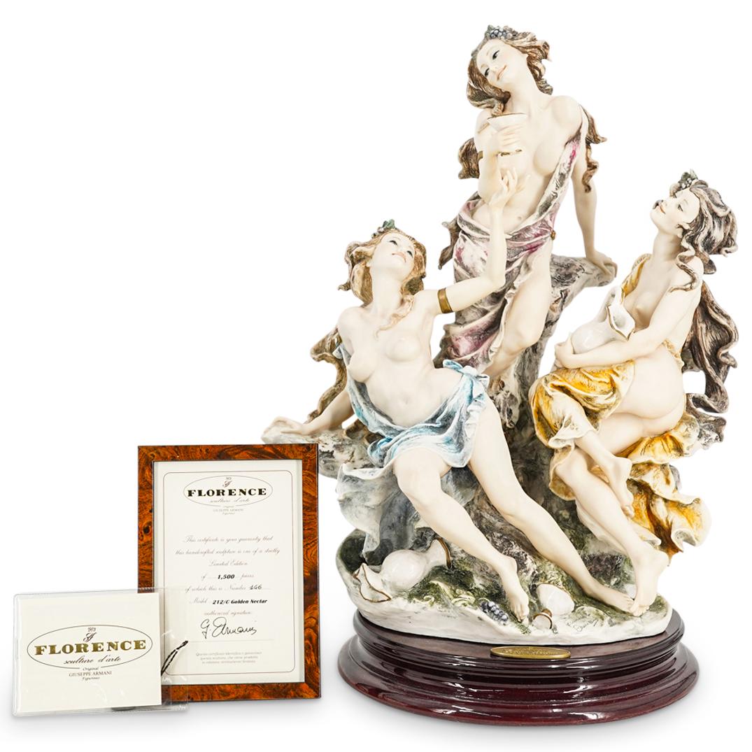 Limited Edition G. Armani "Golden Nectar" Capodimonte Porcelain Sculpture (1 of 19)