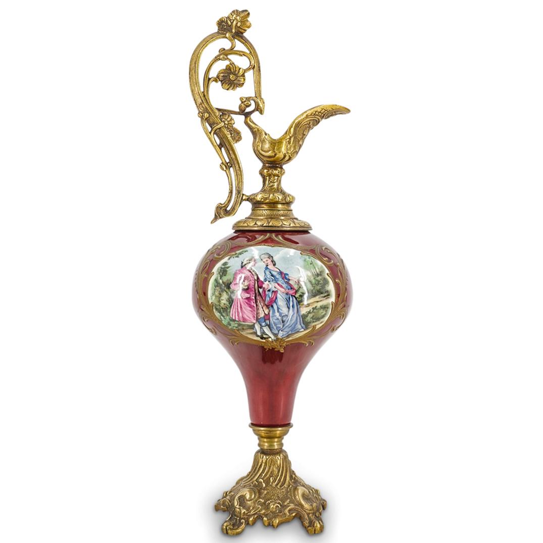 Porcelain & Metal Enameled Ewer (1 of 8)