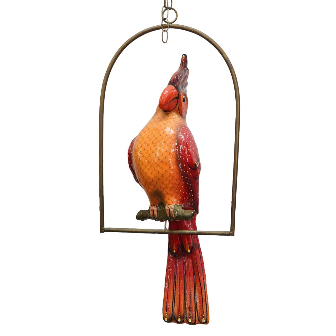 Sergio Bustamante Style Paper Mache Parrot Sculpture (1 of 9)