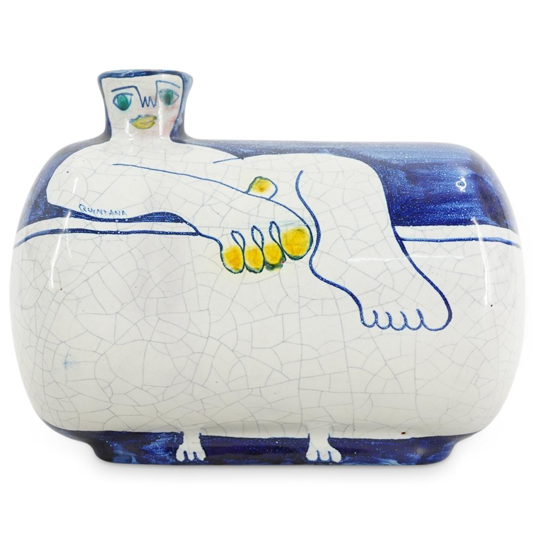 Vintage Quintana Vior Spain Ceramic Painted Vessel (1 of 7)