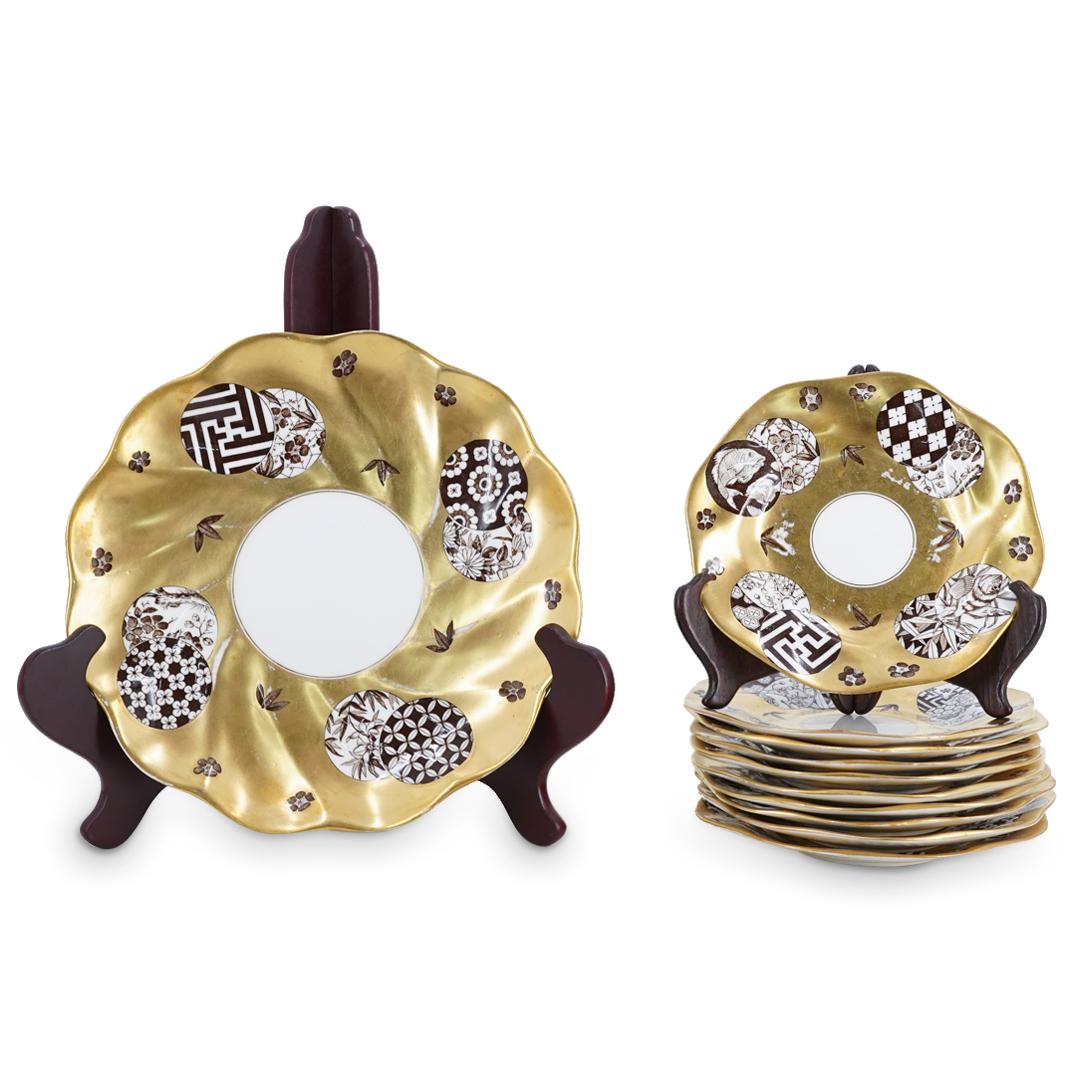 (11 Pc) English Coalport Porcelain Dessert Plates Set (1 of 6)