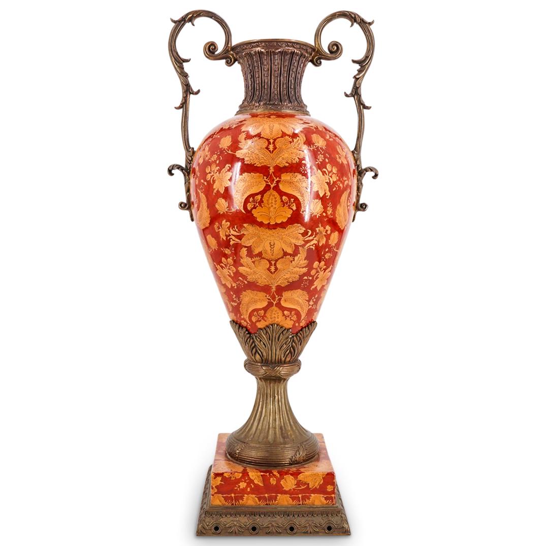 Mark Roberts Chinoiserie Ceramic & Brass Urn (1 of 10)