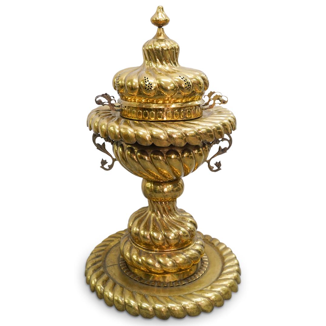 Antique Large Turkish Brass Brazier (1 of 9)
