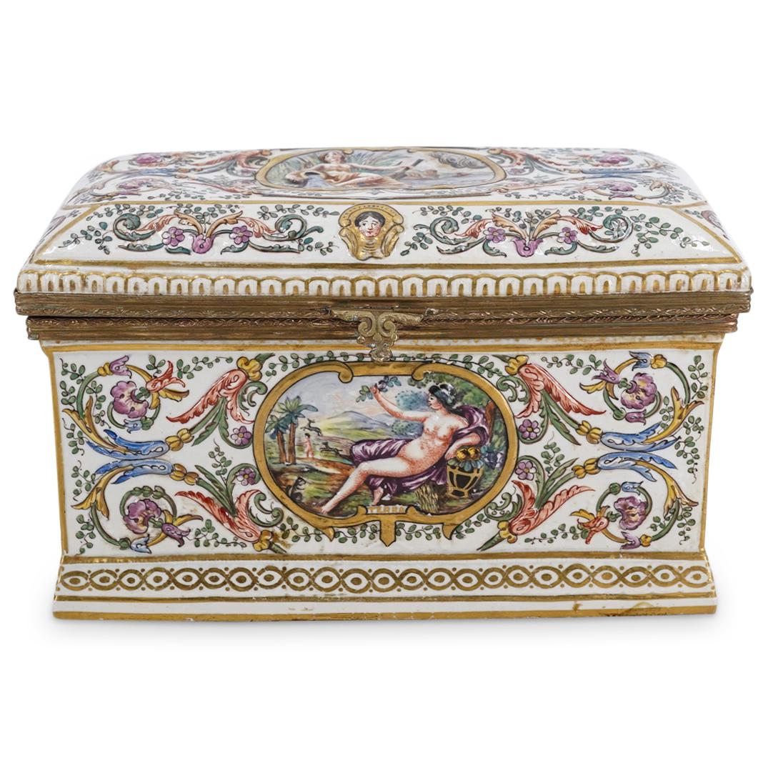 19th Cent. Capodimonte Porcelain Box (1 of 7)