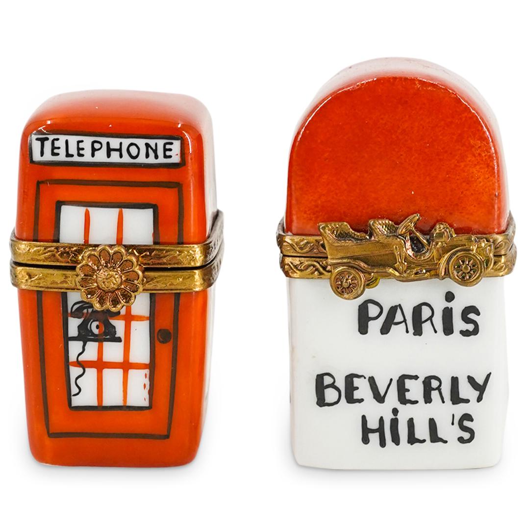 (2 Pc) Limoges Porcelain Trinket Boxes (1 of 7)