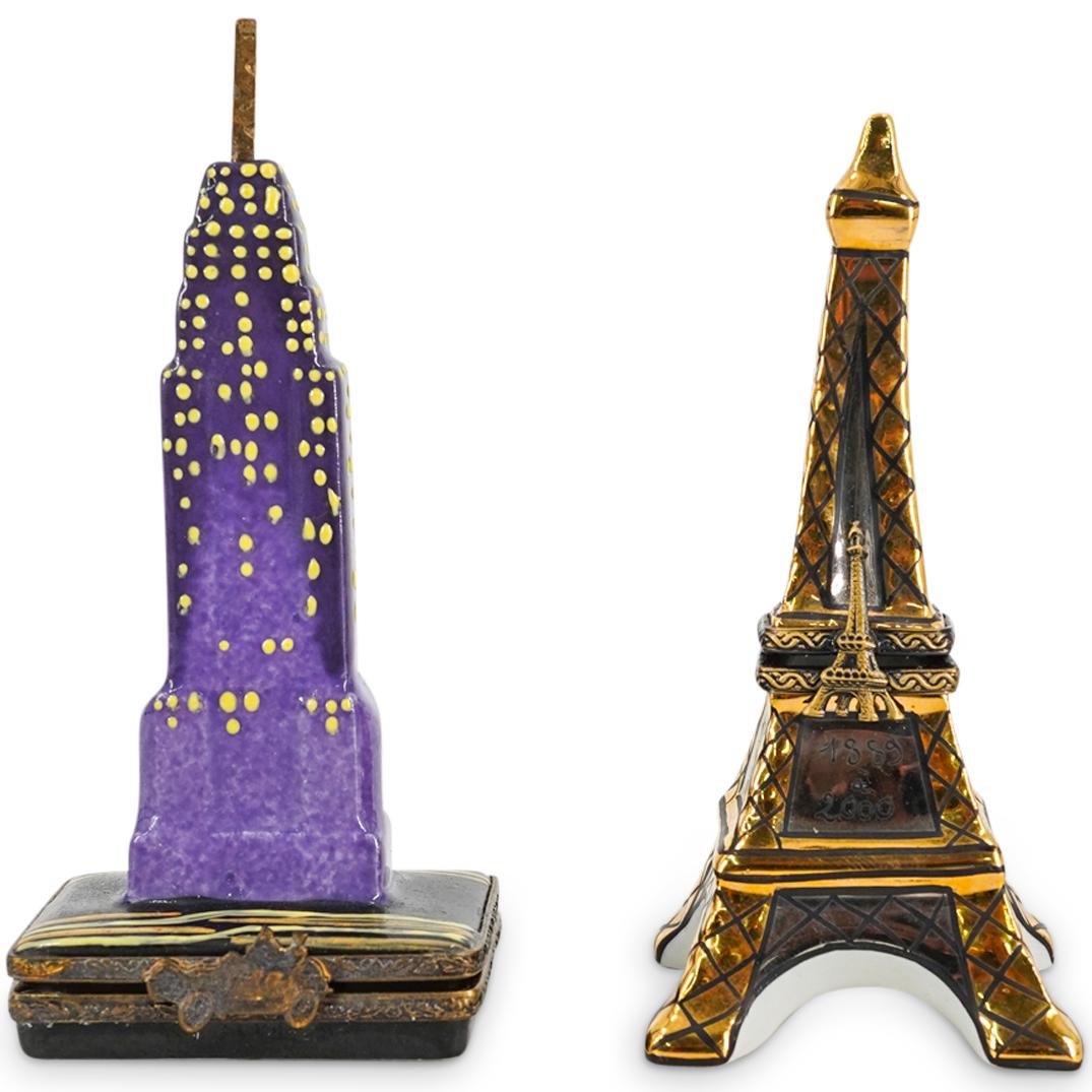 (2 Pc) Limoges Porcelain Trinket Boxes (1 of 10)