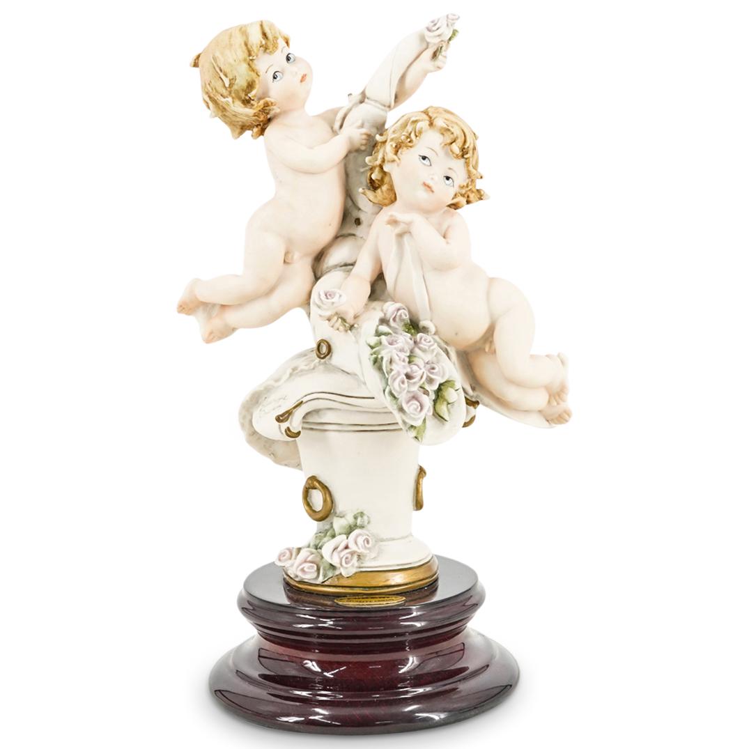 G. Armani "Cherubs with Flowers" Capodimonte Porcelain Figurine (1 of 9)