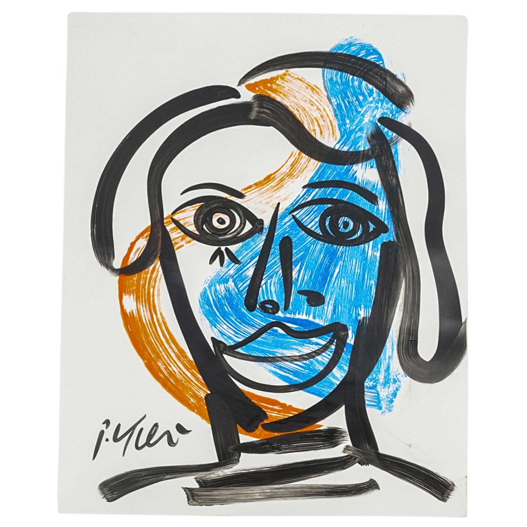 Peter Keil (B. 1942) Portrait Oil On Paper (1 of 4)