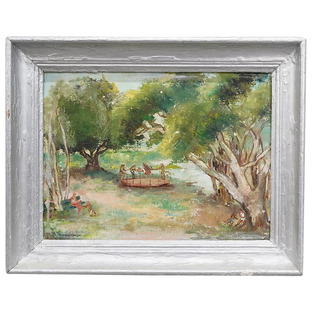 Reyna Youngerman (1902-1992, American) Oil on Board Painting (1 of 6)