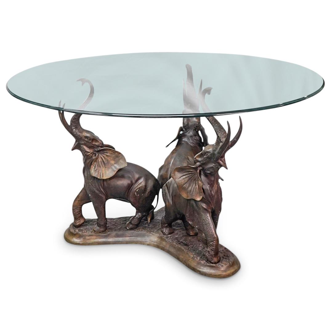 Hollywood Regency Elephant Bronze Table (1 of 9)
