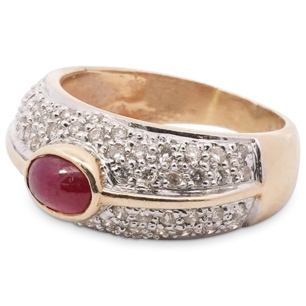 Art Deco 14k Gold, Ruby and Diamond Ring (1 of 4)
