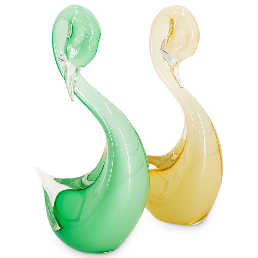 Pair Of Murano Glass Swans (1 of 10)