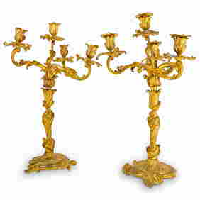 Pair Of Antique French Bronze Candelabras (1 of 7)