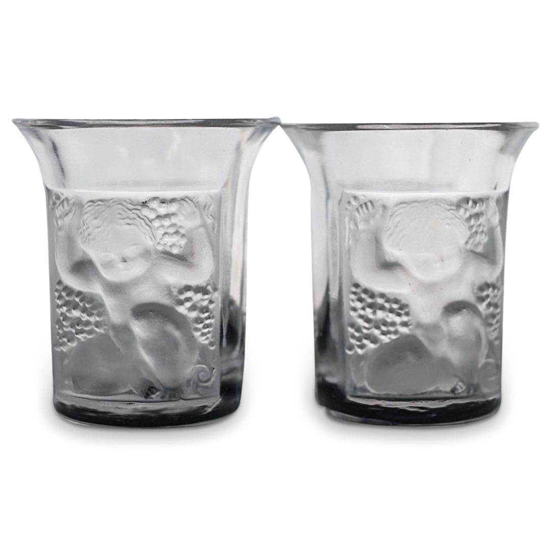Pair Of Lalique Crystal Liqueur Glasses (1 of 4)