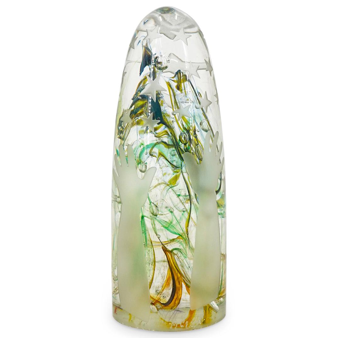 Signed Hand Blown Art Glass Paperweight (1 of 2)